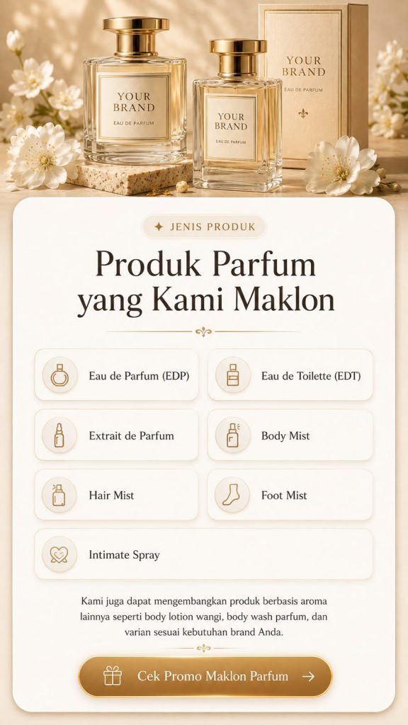 Jenis Produk Maklon Parfum Maklon Parfume